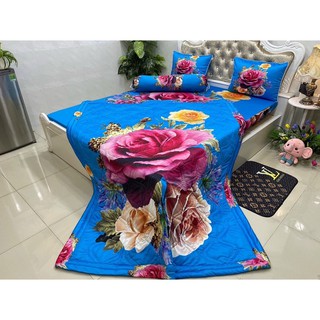 Drap thun lạnh 5D cao cấp mẫu hoa