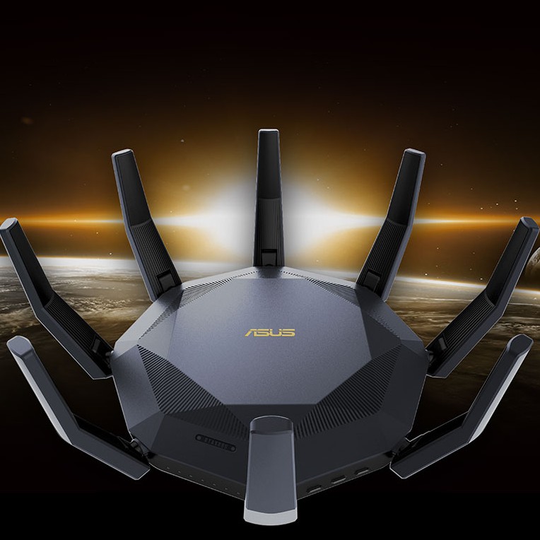 Thiết Bị Phát Wifi ASUS RT-AX89X Chuẩn AX6000 Hai Băng Tần Kép (Cực Hầm Hố Dành Cho Game Thủ) - Hàng Chính Hãng