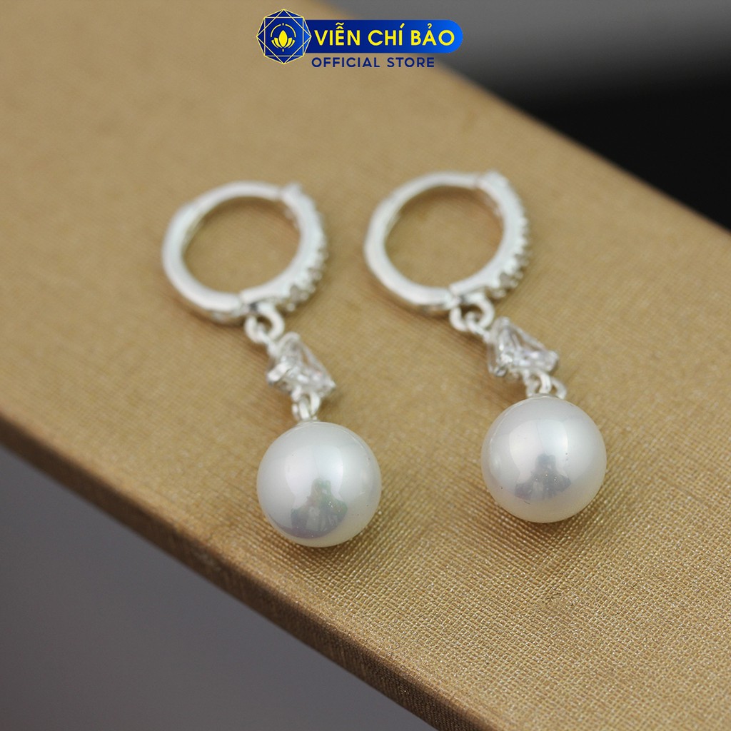 Bông tai bạc nữ dạng thả chất liệu bạc 925 thời trang phụ kiện trang sức nữ Viễn Chí Bảo B400139x