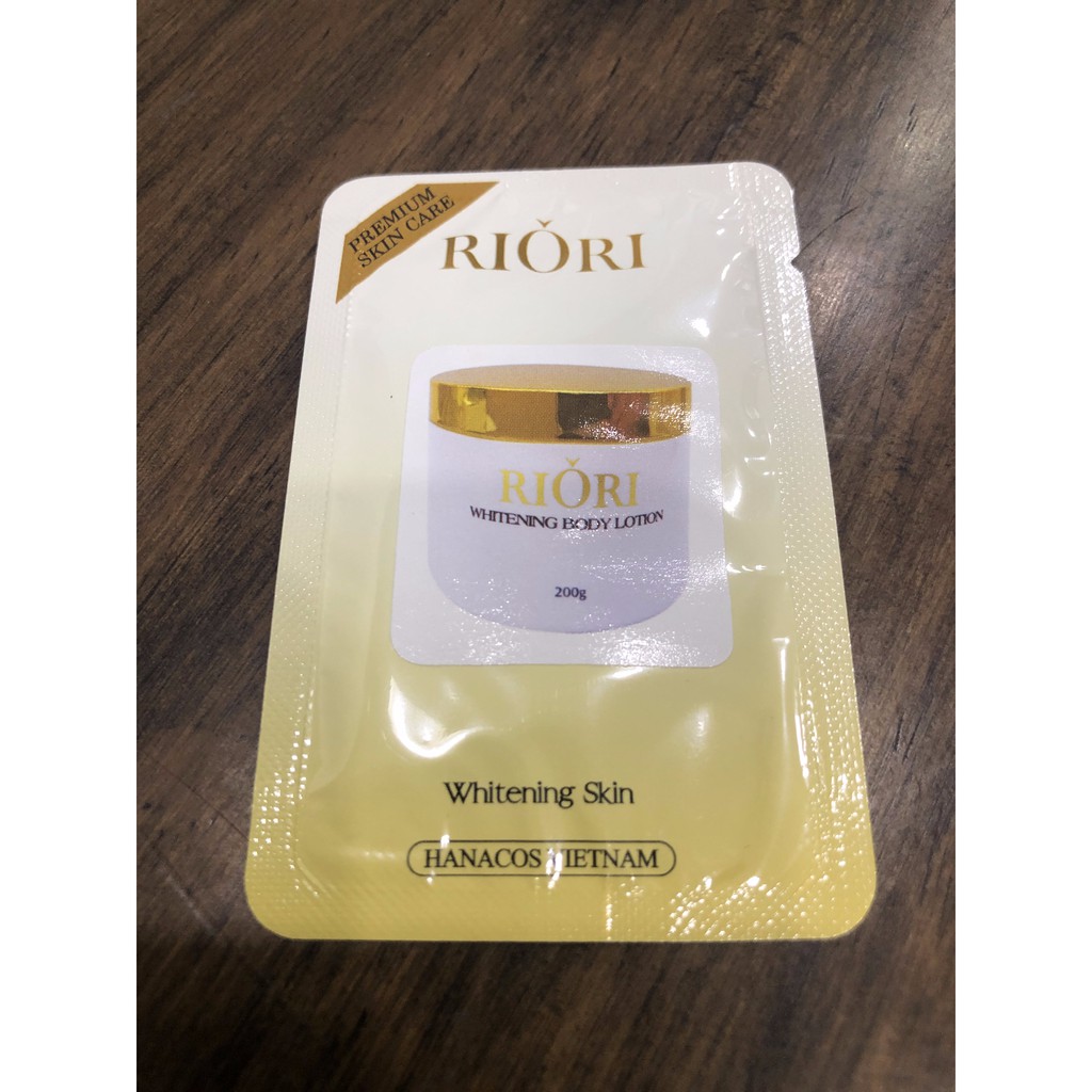 [GÓI TEST] - Kem Dưỡng Trắng Da RIORI WHITENING BODY LOTION 1,5g