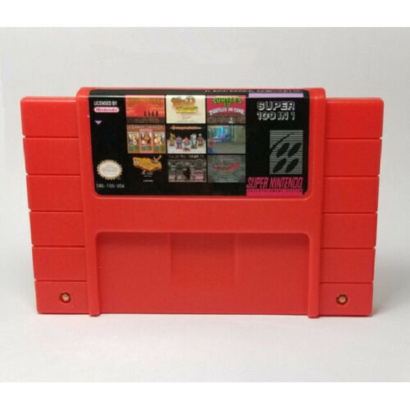 Băng Chơi Game Super 100 Trong 1 16-Bit US NTSC SNES Cho Super Nintendo
