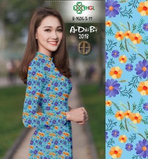 Vải Áo Dài Tằm Ý/ Lụa Nhật Hoa Lá Đều