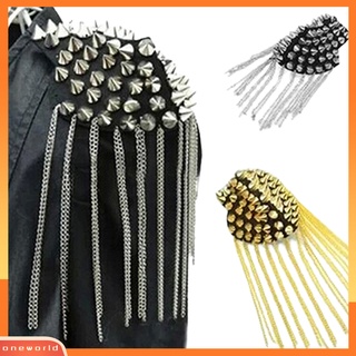 【Oneworld】Cầu vai trang trí gắn đinh tán phong cách punk thời trang cho nam và nữ