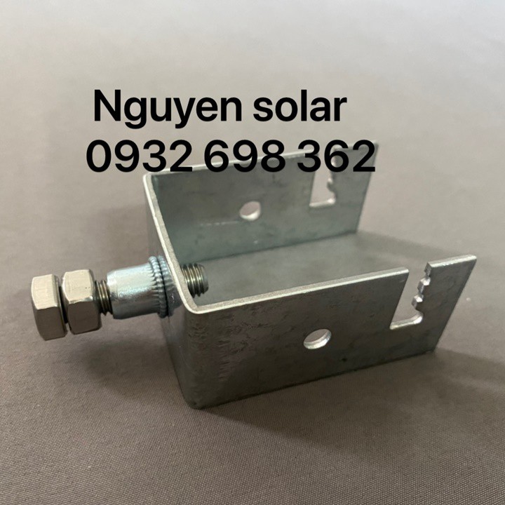 Pát U 40x40 Lắp Pin Năng Lượng Mặt Trời_KT 40x40 MM _Thép Mạ Kẽm_Bulong Inox 304_ Pát Kẹp Dưới Solar