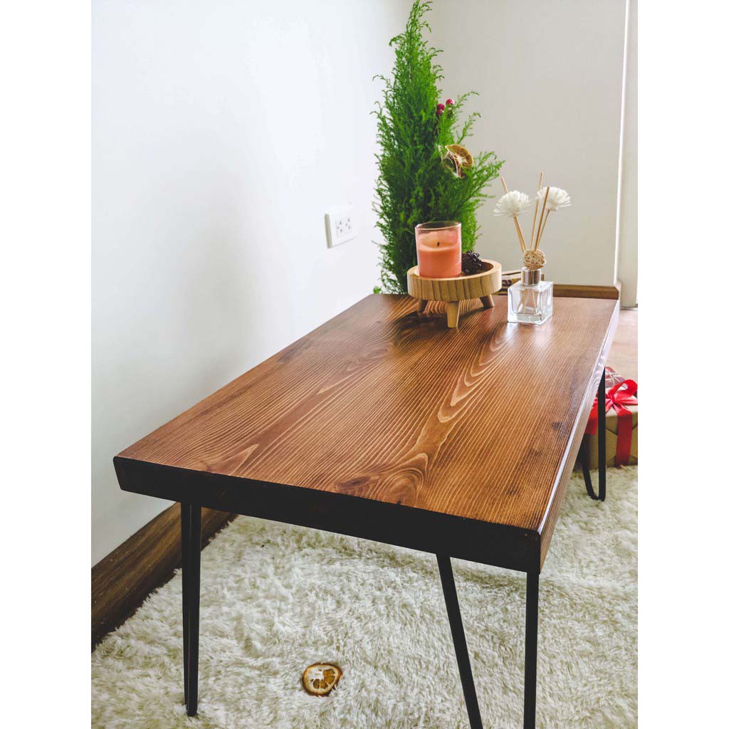 Bàn Trà Gỗ Thông Chân Sắt, Trọng Lượng Nhẹ+Dễ Tháo Lắp+Gỗ Thông Nhập Khẩu, SP Dành Cho Tín Đồ Decor, Phong Cách  Vintage