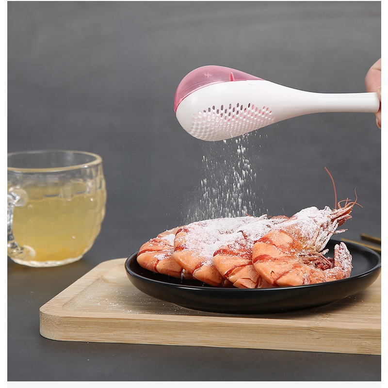 Dụng Cụ Rây Bột/Bột/Thức Ăn Tráng Miệng Cỡ Nhỏ Kèm Muỗng Tiện Dụng Cho Gia Đình