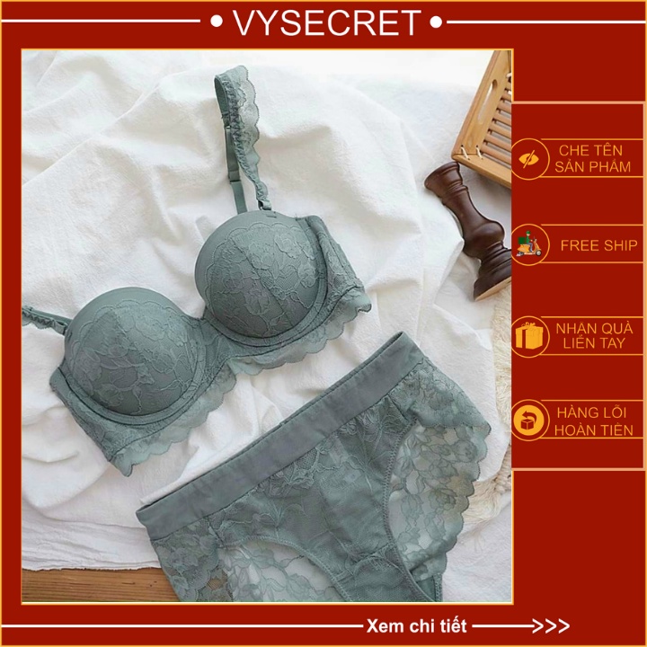 BÔ ĐỒ LÓT Cenka 1303 💥 FEESHIP + MÃ GIẢM GIÁ💥  cup ngang ren bèo có gọng mút nhẹ thoáng mát ,phom ngực siêu đẹp.