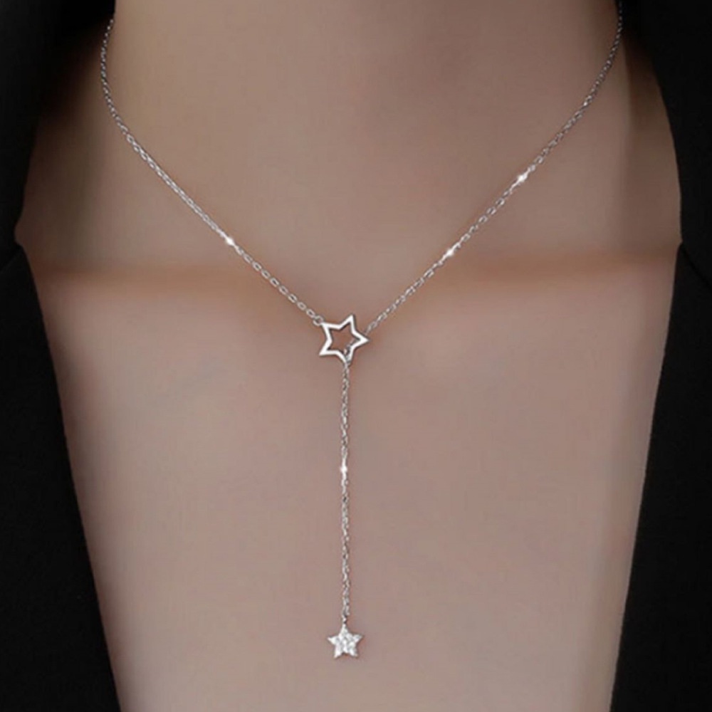 Vòng cổ Hình Ngôi Sao Năm Cánh Đính Đá Thời Trang Cho Nữ