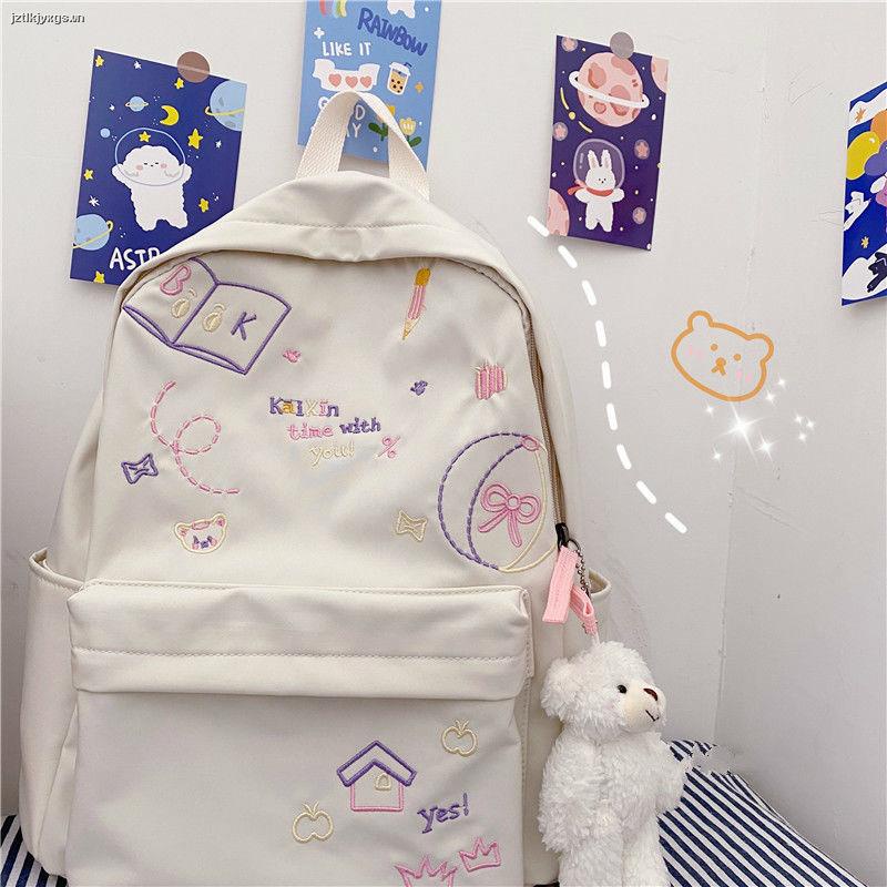 Ba Lô Đi Học Phong Cách Harajuku Hàn Quốc Dễ Thương Cho Nữ