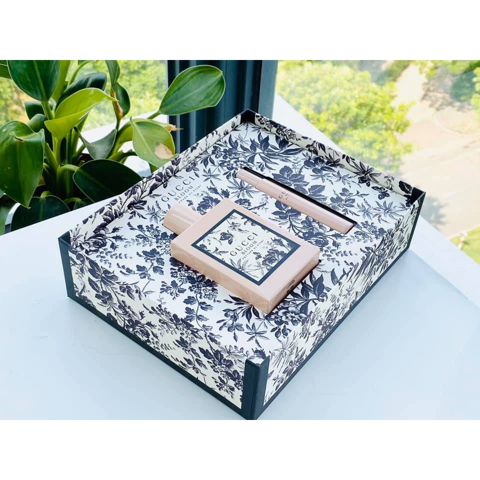 Gift set Bộ nước hoa nữ Gucci Bloom Nettare Di Fiori EDP 2pcs (100ml và 7.4ml) | Thế Giới Skin Care