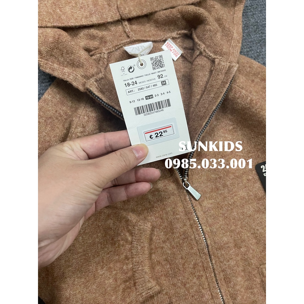 Body len mềm màu nâu cho bé