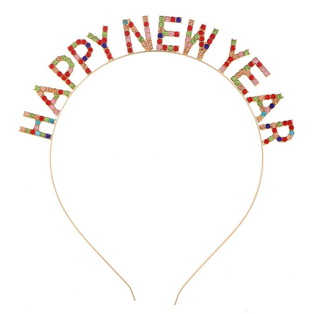Băng Đô Cài Tóc In Chữ HAPPY New Year / Giáng Sinh Phong Cách Hàn Quốc Sang Trọng