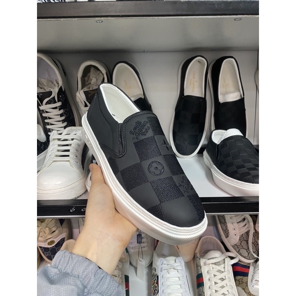 GIẦY LƯỜI NAM LV VÂN HOA, GIẦY THỂ THAO NAM LV DẬP VÂN DỄ MIX ĐỒ, Bin Store