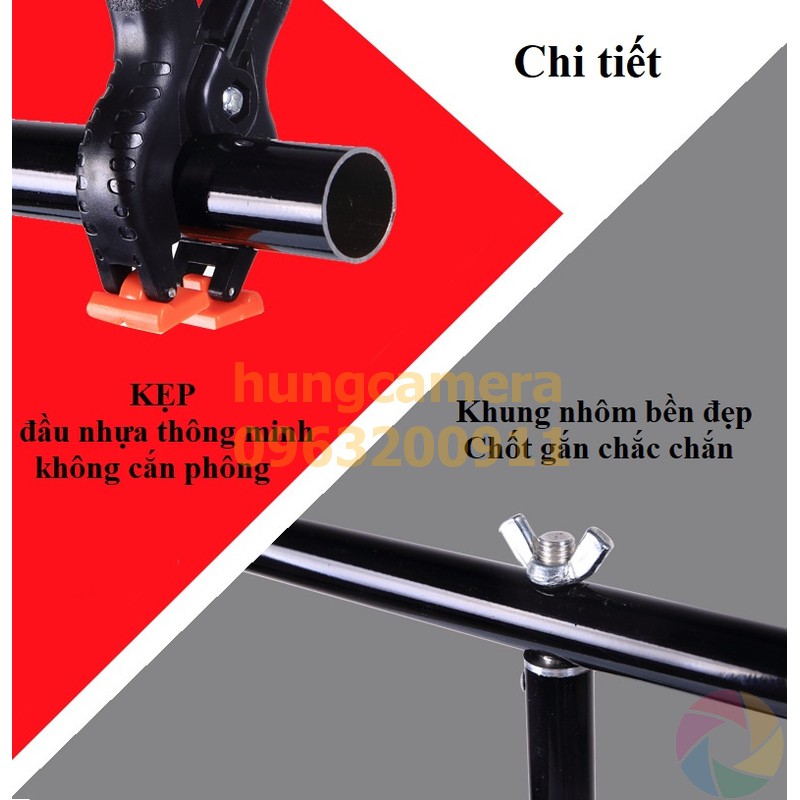 Khung 70x200cm treo phông nền chụp ảnh chữ T [Bộ T200-70]