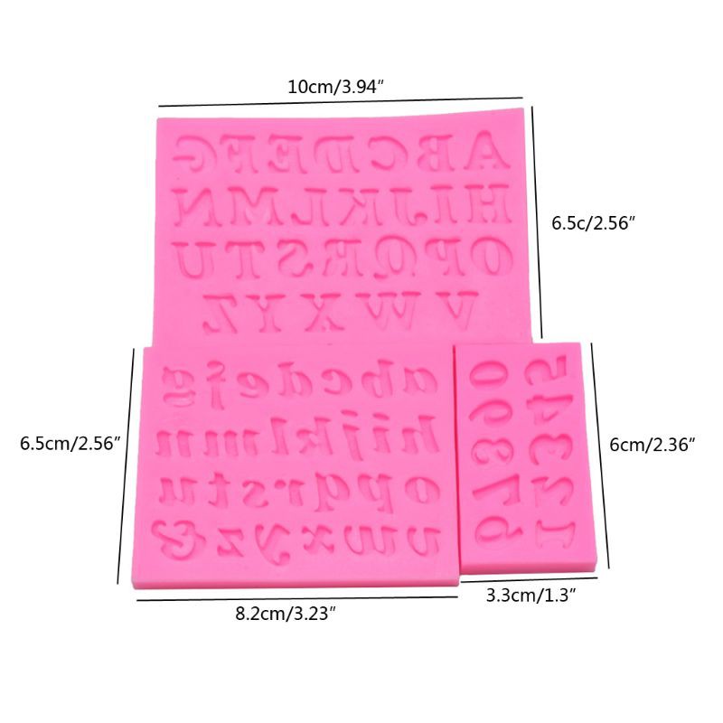 Set 3 Khuôn Nhựa Làm Đồ Trang Sức Hình Chữ Cái Và Số