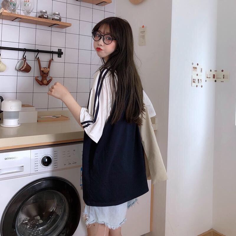 áo thun unisex có cổ tay lỡ form rộng 0091