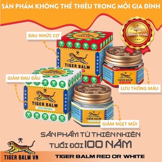 Hàng Nội Địa  Dầu Cù Là Tiger Balm Đỏ & Trắng - Giảm Sưng, Lưu thông máu,