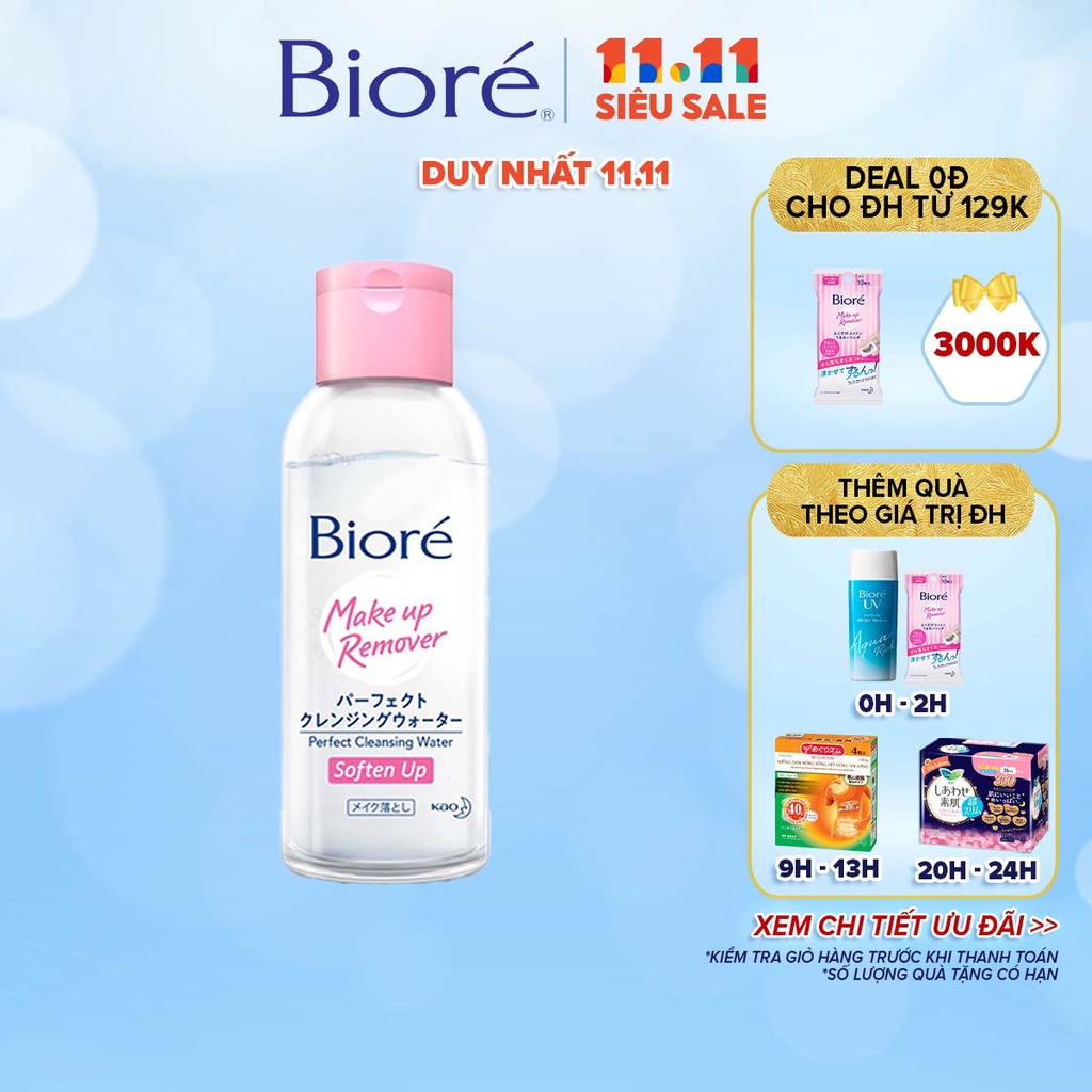 Nước Tẩy Trang Dưỡng Ẩm Hoàn Hảo Biore Makeup Remover Perfect Cleansing Water 90ml