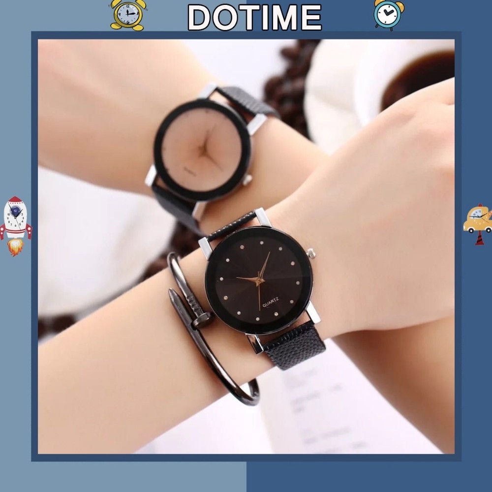 Đồng hồ Dotime nam nữ dây da thời trang cao cấp cực đẹp ZO96