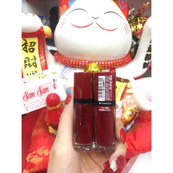 Son kem lì BJ 08 bourjois velvet 08 đỏ chery
