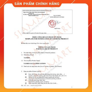 [Free ship] Sữa Dưỡng Thể Gluta Yanhee - 250ml