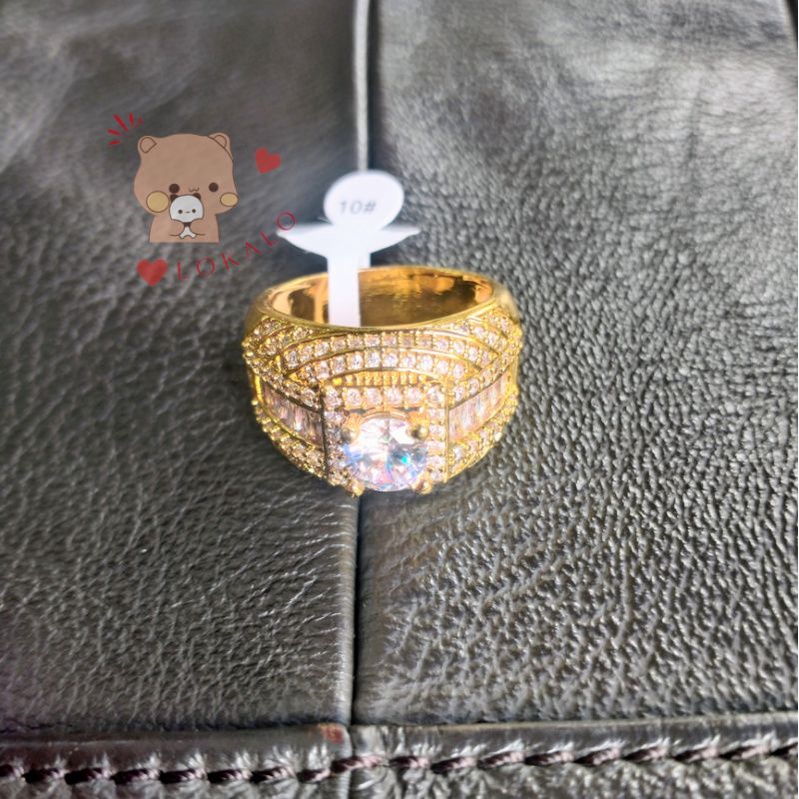 Nhẫn Vàng Nam, Nhẫn Nam Đẹp Mạ Vàng 18K Đính Xoàn Cao Cấp - Đeo Đúng Chất Đại Gia Lokalo 51022