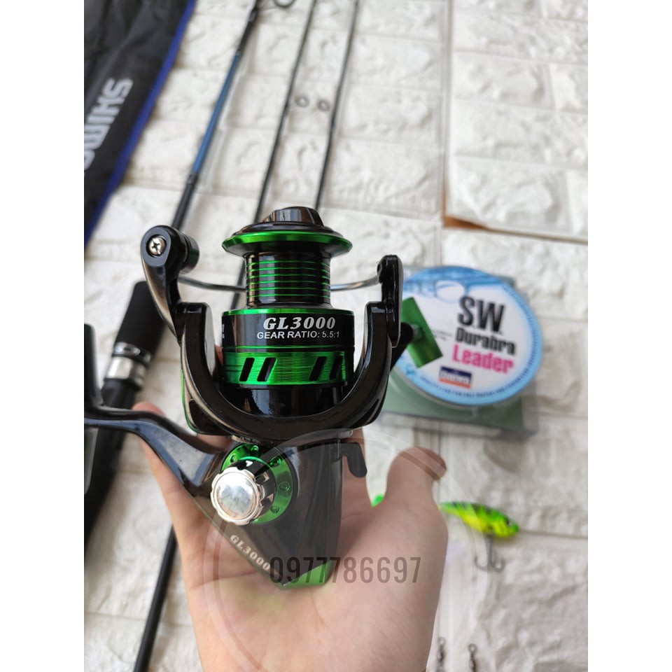 combo cần lure shimano +máy yunoshi GL3000