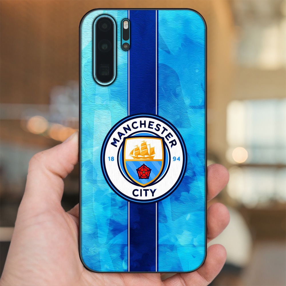 Ốp lưng Huawei P30 Pro viền đen in hình Manchester City MC