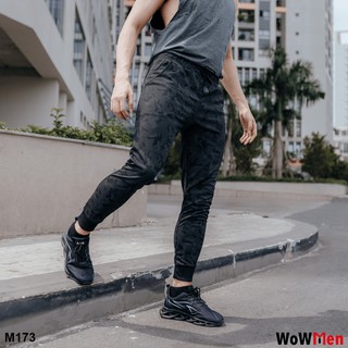Quần Jogger Nam Thun Rằn Ri Đen Xám Dạo Phố Thể Thao Gym Fitness Yoga - M173