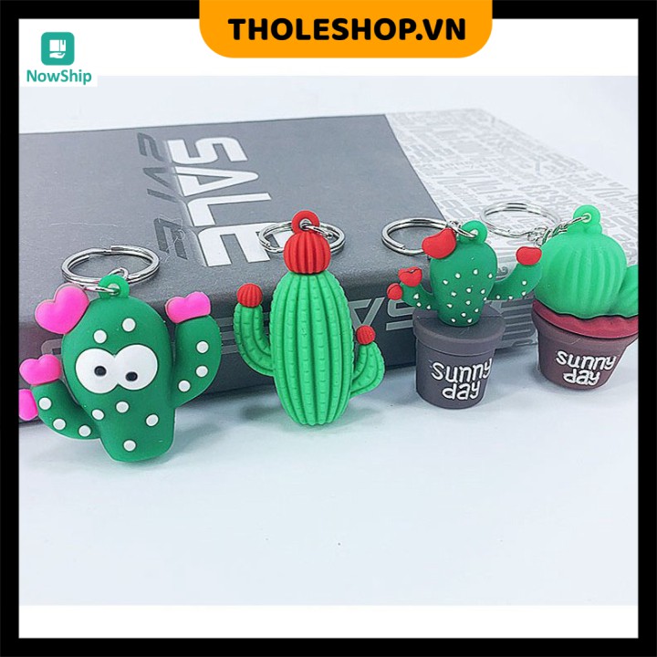 Móc khóa  ⛔GIÁ SỈ⛔  Móc khóa hình xương rồng cactus, thiết kế dễ thương, thích hợp cho bạn hoặc làm quà kỉ niệm 7902