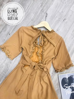 Bigsize Đầm nude hở lưng D367