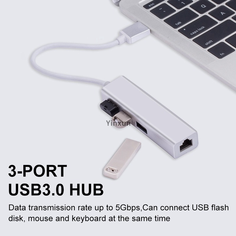 Bộ Chuyển Đổi Mạng Ethernet Usb 3.0 2.0 Sang Rj45 Hub 100 / 1000m Cho Macbook Windows | BigBuy360 - bigbuy360.vn
