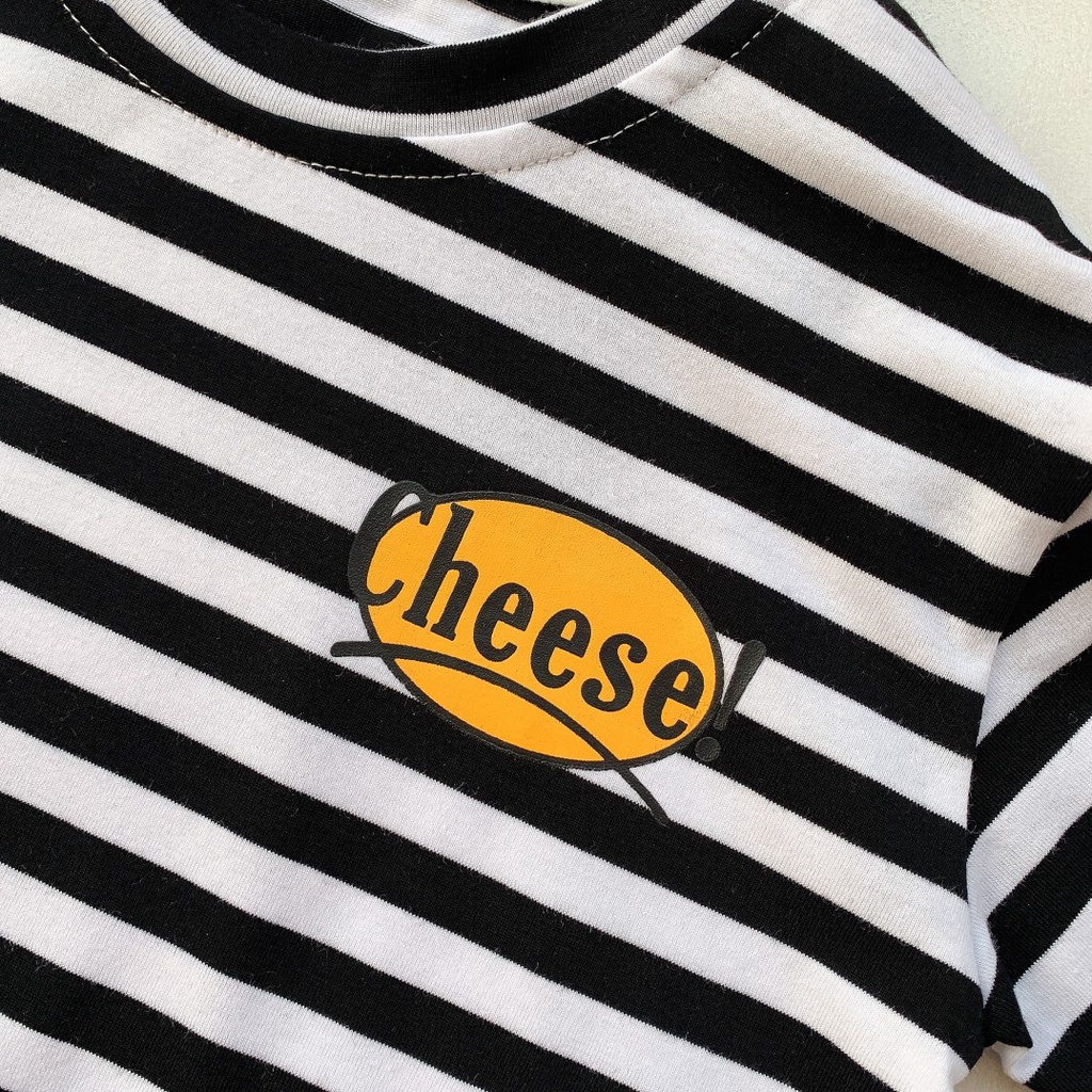 Mới Bộ Áo Liền Quần Kẻ Sọc Ngắn Tay In Hình Mặt Cười Cho Bé Trai