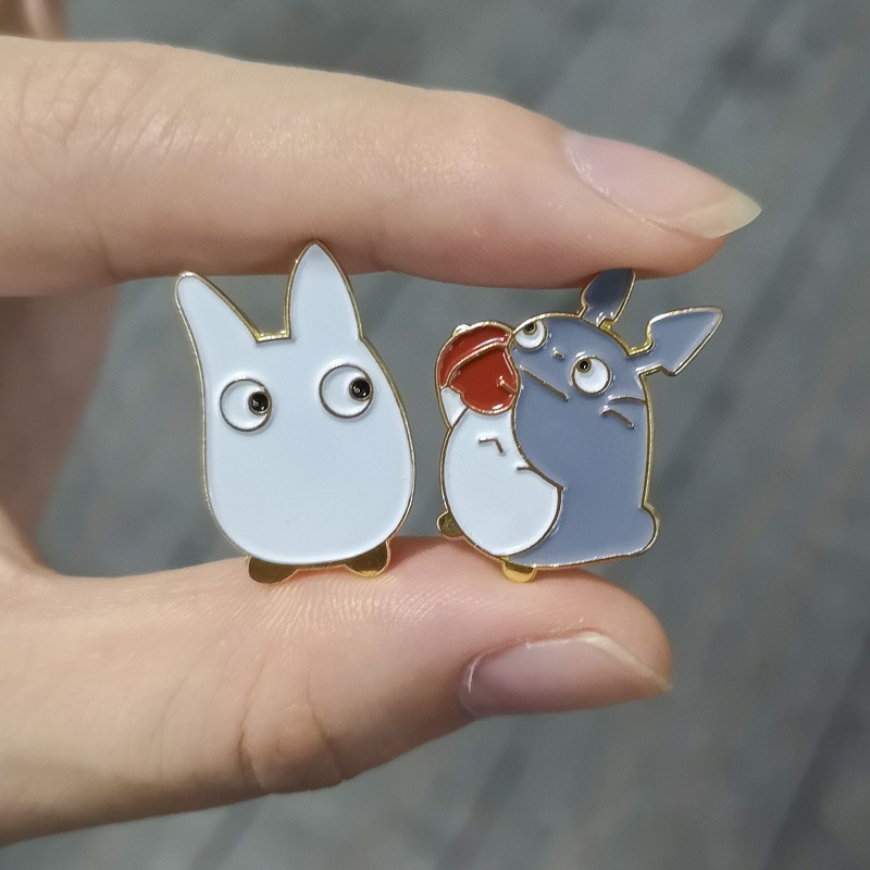 Ghim cài áo QIHE JEWELRY hình Totoro hoạt hình xinh xắn độc đáo