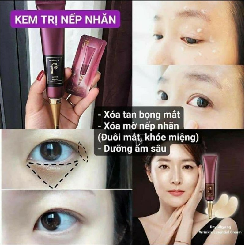[Mới Date 2023]Kem xóa Nhăn và thâm Quầng mắt của Whoo Wrinkle Essential Cream 1ml | BigBuy360 - bigbuy360.vn