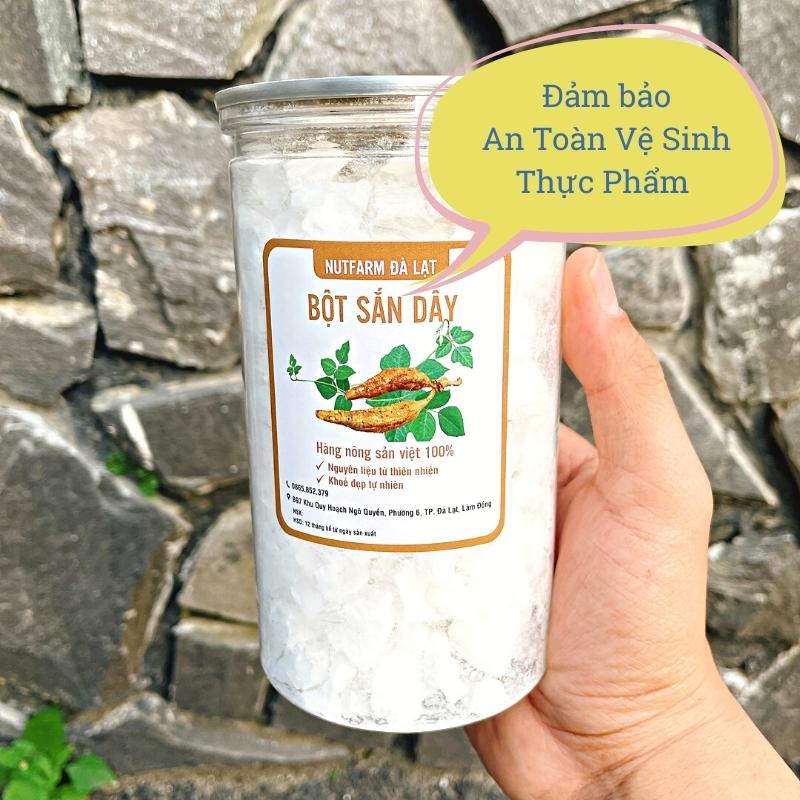 Bột sắn dây nguyên chất 450gr loại đặc biệt không pha bột mì NutiFarm đặc sản đà lạt