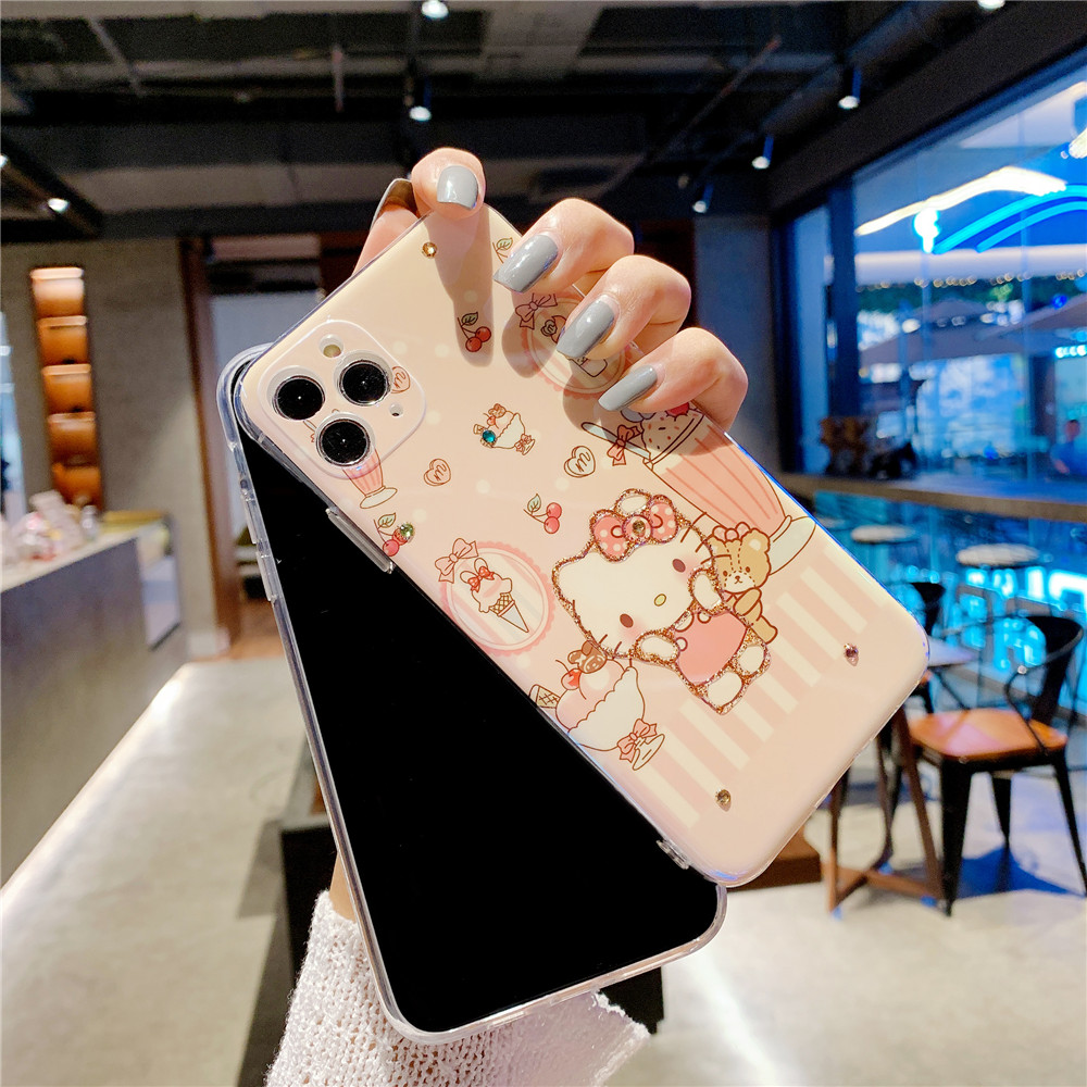 Ốp Điện Thoại Mềm Hình Hello Kitty Cho Iphone 11 11pro Max Xr X Xsmax 7 8 Plus Se2020