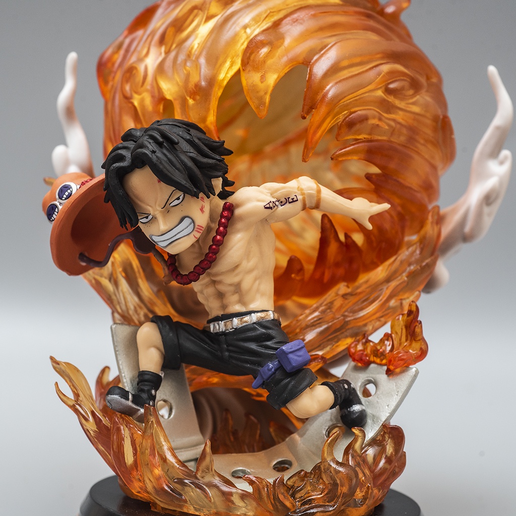 Mô hình One Piece Ace Hỏa Quyền cao 16cm, mô hình trang trí One Piece Figure Ace băng Râu Trắng Haki Shop