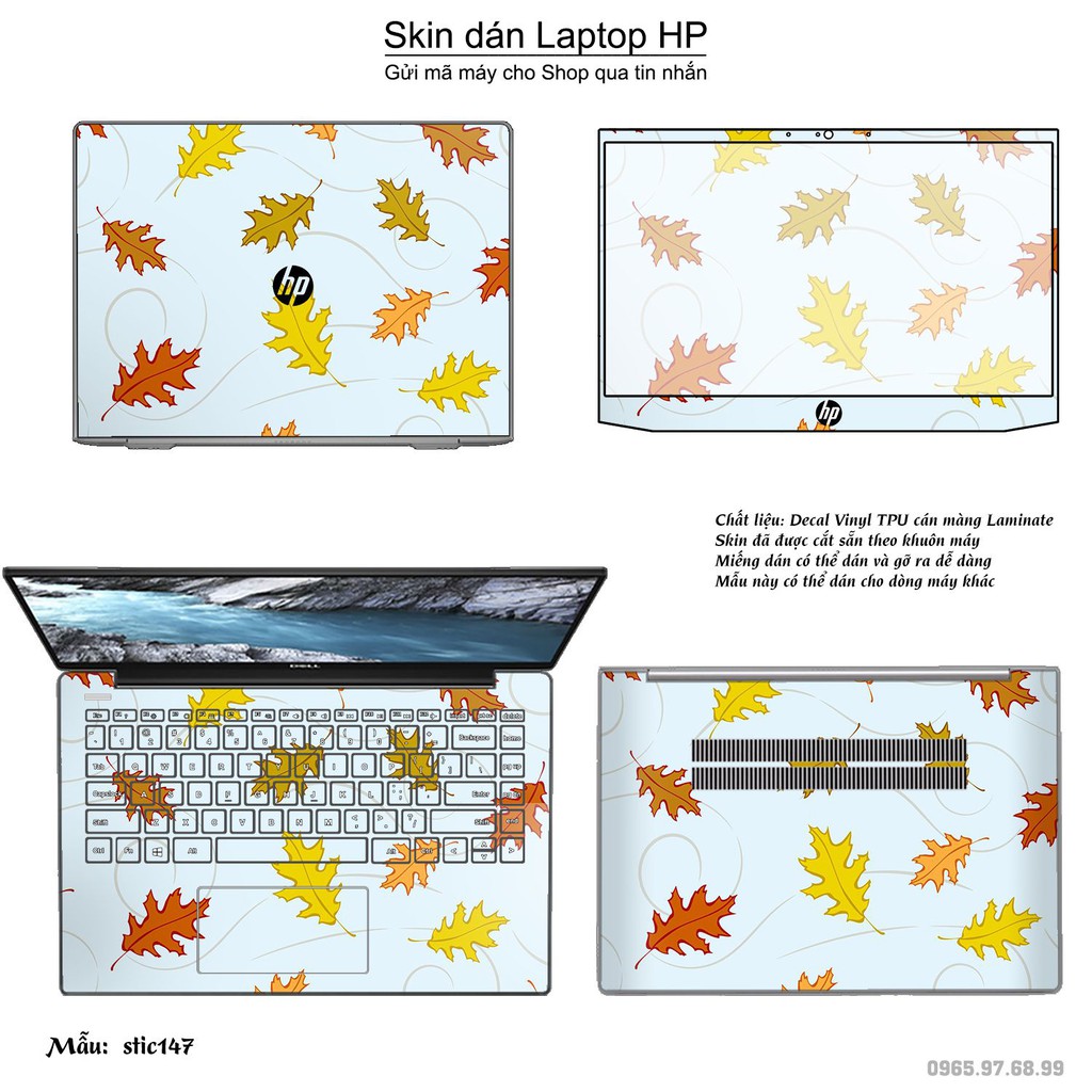 Skin dán Laptop HP in hình Hoa văn sticker nhiều mẫu 24 (inbox mã máy cho Shop)