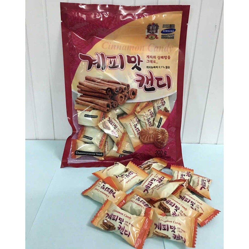 Combo 5 Gói Kẹo Quế Cứng Hàn Quốc 200g/gói