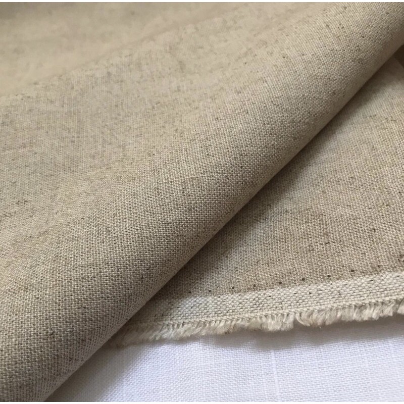 Vải Linen Bố Bột Kem Tiêu Dày Dặn Mềm Mịn Khổ 1m40