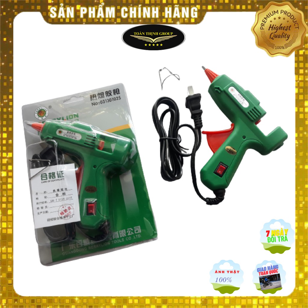 Súng Bắn Keo Nến Điện 25W - 60W Hiệu Berrylion  Chính Hãng, Máy Bắn Keo Silicon Cây Nhỏ - Cây Lớn