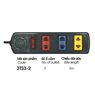 Ổ cắm điện LIOA 3TS3-2 / 3TS5-2