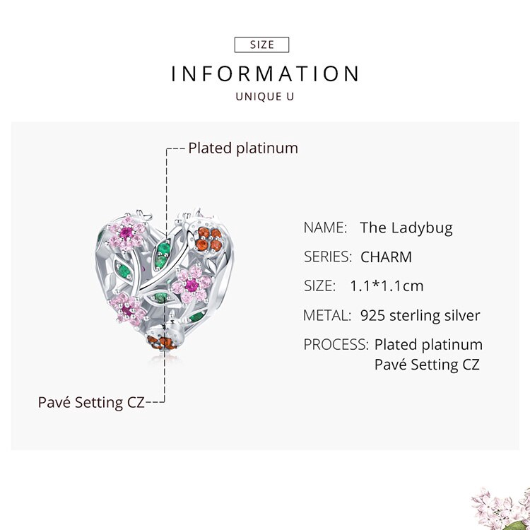 Hạt Phụ Kiện Trang Trí Vòng Tay Bamoer Bạc 925 Hình Trái Tim Xinh Xắn Nhiều Màu Sắc