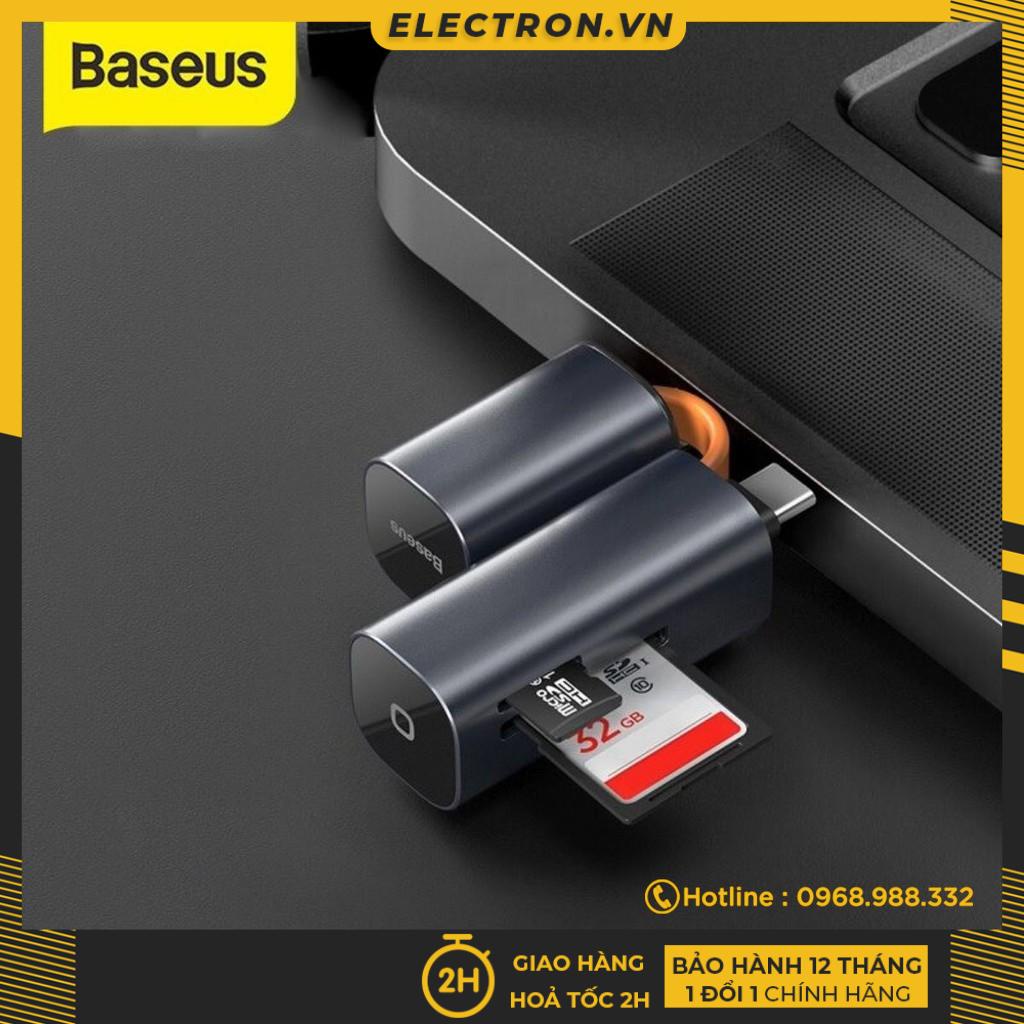 Đầu đọc thẻ nhớ đa năng cổng giao tiếp USB/ Type C Baseus Mini Cabin Card Reader cho Smartphone/Tablet/Macbook/Laptop