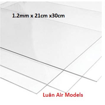 [1.2mm 21x30cm khổ A4] Combo 3 tấm nhựa mica cứng trong suốt làm hồ cá, hộp,ốp biển số,cắt theo y/cầu (VA141x3)-Luân Air