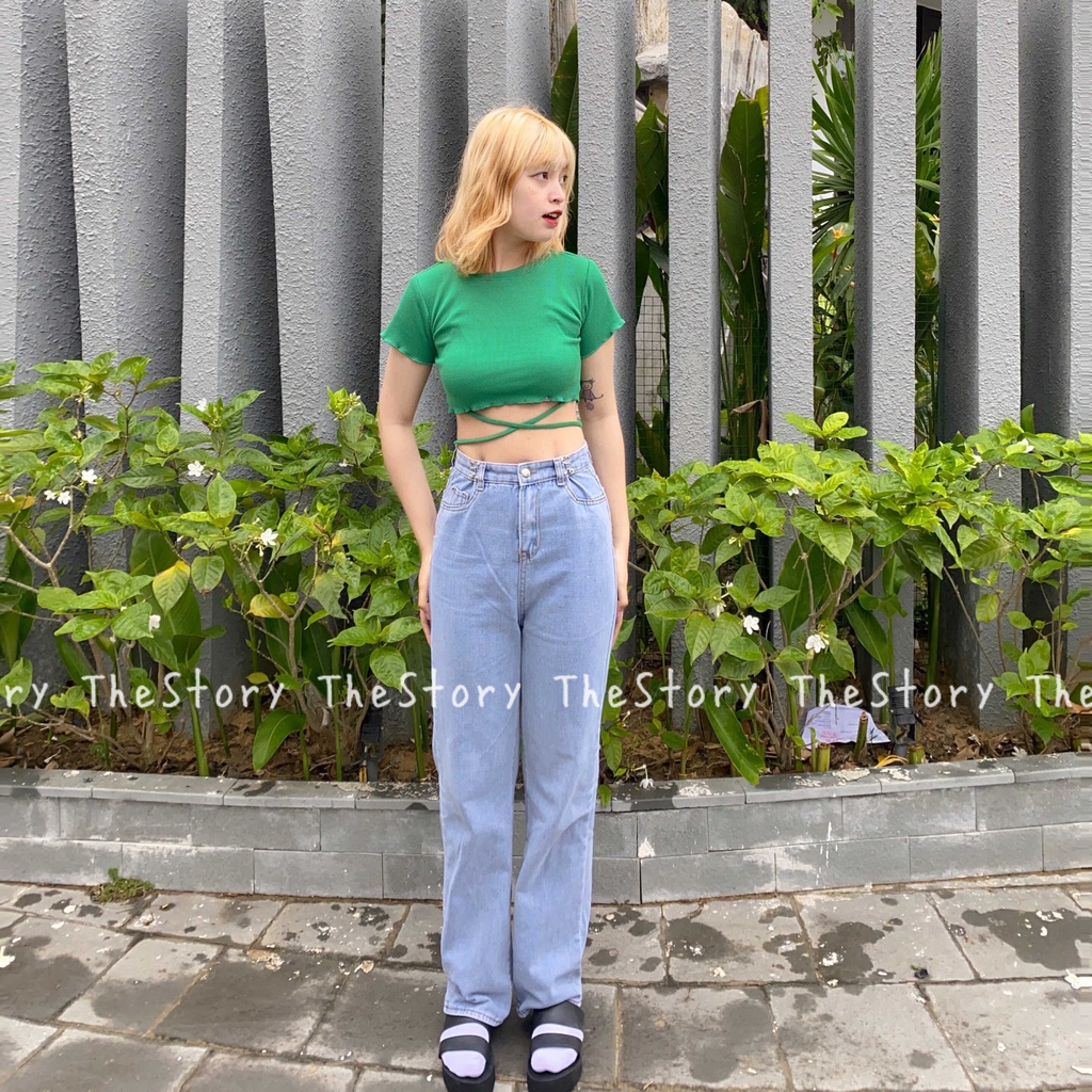 [STR] [ẢNH THẬT SHOP CHỤP] Áo croptop đan dây bụng A2477