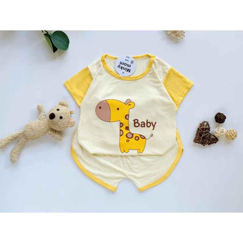 Bộ cộc tay thun lạnh Minky Mom