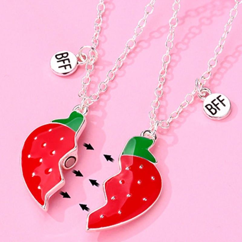 Set 2 Vòng cổ Tình Bạn Mặt Nửa Trái Tim Hít Nam Châm Thời Trang