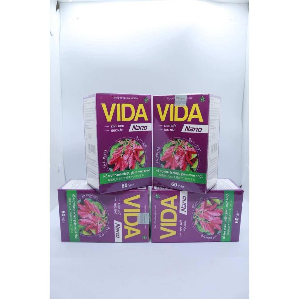 Combo 3 Vida Nano Tặng 1 Vida Nano Ngăn Ngừa Rôm Xẩy, Mụn Nhọt, Nóng Trong - Vida Pharma